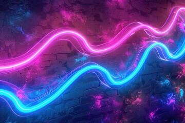Big Neon Wave Background futuristic design
