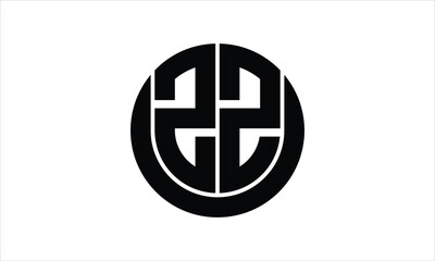 ZZ initial letter circle icon gaming logo design vector template. batman logo, sports logo, monogram, polygon, war game, symbol, playing logo, abstract, fighting, typography, icon, minimal, wings logo