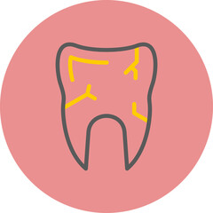 Dental Line Two Color Circle