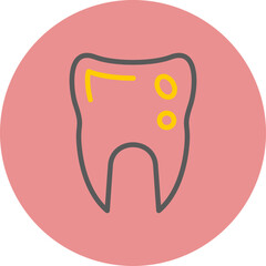 Caries Line Two Color Circle