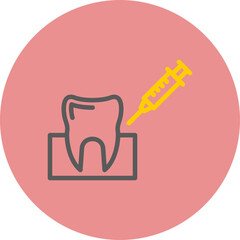 Anesthesia Line Two Color Circle