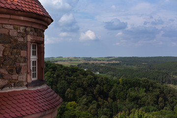 Breathtaking view from one of the windows, very old Castle.