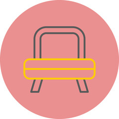 Armchair Line Two Color Circle