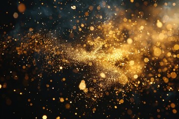 abstract light background with golden lights