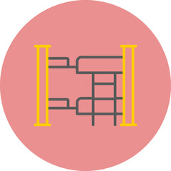 Bunk Bed Line Two Color Circle