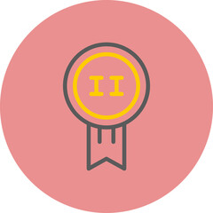 Obraz premium Award Medal Line Two Color Circle