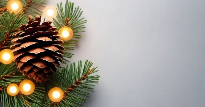  Christmas tree light background. Ai generate