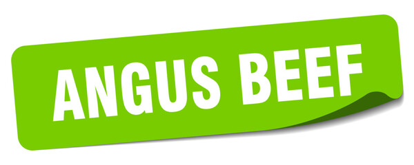 angus beef sticker. angus beef label