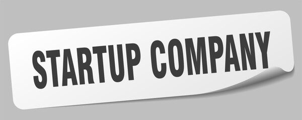 startup company sticker. startup company label