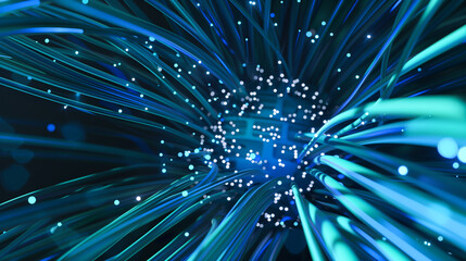 3D render of an INSIDE OPTICAL FIBER CABLES