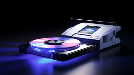 Technology in Action: Artistic Capture of CD Burning Process with CD-RW Drive