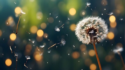 sparkler on the background,frower in air and pollen grain falling seen - Powered by Adobe