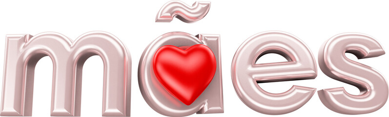 Selo 3d para usar em composição do dia das mães.