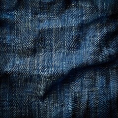 The intricate texture of blue denim fabric, capturing the essence of classic style in a timeless backdrop