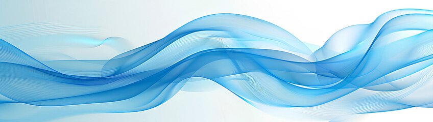 Abstract blue background with smooth shining lines, Abstract blue wave on white background vector illustration
