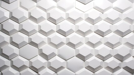 A wall background features textured hexagons and diamonds, adding depth and interest to the design with its white wall backdrop.