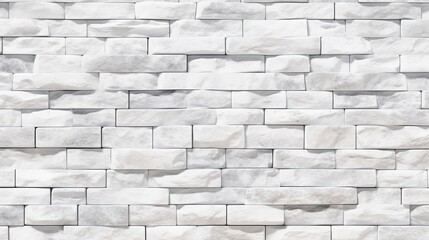 A white marble bricks wall serves as a seamless background pattern, suitable for interior design projects with its high-resolution texture.
