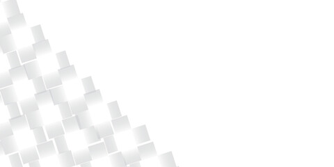 Abstract gray white background with mesh of squares. Mosaic. Geometric template.
