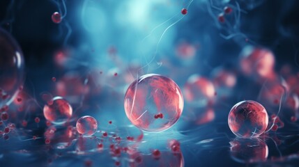 Blurred Embryology Scene for Presentation Slide Generative AI