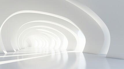Abstract white space architecture offers a perspective of future design buildings, presenting a visually intriguing concept.