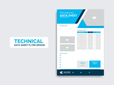 Technical Data Sheet template design