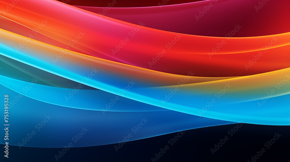 Poster An abstract color background features intersecting lines, offering a visually dynamic composition.