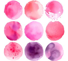 Watercolor pink paint clipart transparent background