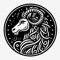 freyr norse germanic mythology god logo icon sticker tattoo vector.