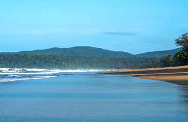 Goa, seashore during windy sunny morning in Agonda - 753197376