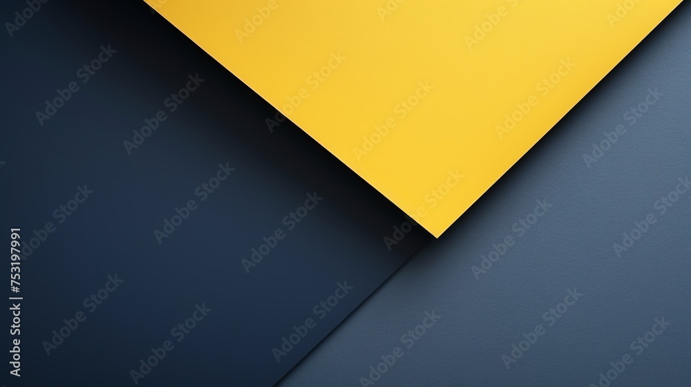 Poster An abstract colored paper texture background presents minimal geometric shapes and lines in light blue, navy, red, and yellow colors, offering a visually dynamic composition.