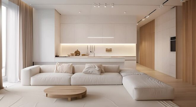 interior design, light tones and nice furniture. decorating your home and presenting the property