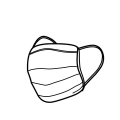 Hand Drawn Medical Mask 