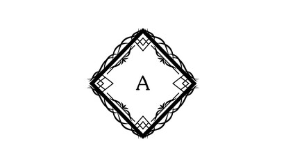 Black and White icon Alphabetical Logo