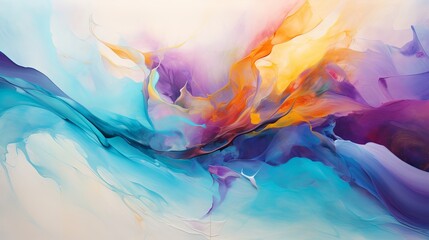 An abstract colorful oil painting on canvas offers a vibrant and expressive artistic backdrop, adding a dynamic element to any space.
