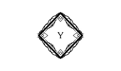 Black and White icon Alphabetical Logo