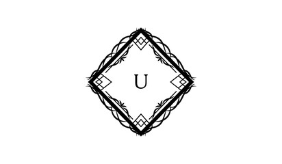 Black and White icon Alphabetical Logo