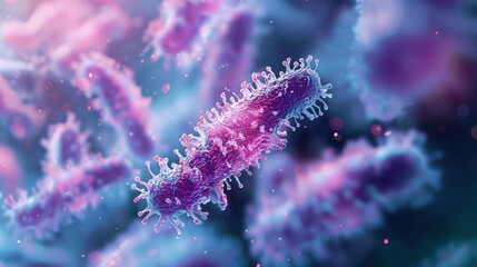 Fototapeta premium Microbiology Lab Scene for Presentation Slide Generative AI