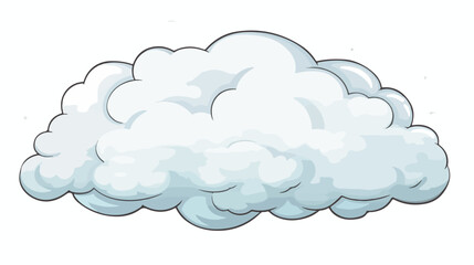 Rain cloud cartoon freehand draw cartoon vector illu