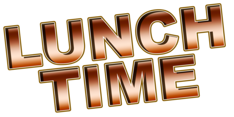 Lunchtime text, elegant creative, design word, Illustration, 