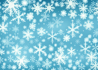 abstract winter background made of snowflakes created with generative ai technology. High quality illustration