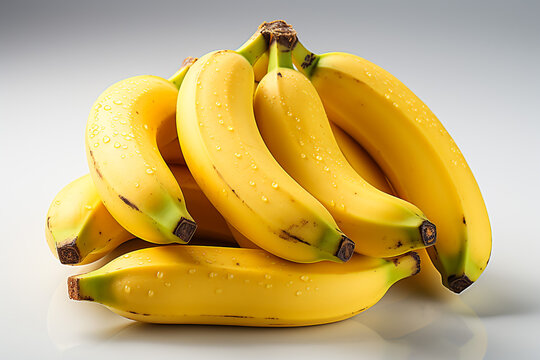 fresh banana isolated on white background. exotic. tropical. clipping path