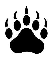 Bear paw and claws icon, vector image. © Amarantha