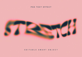 Warped Text Effect Mockup - obrazy, fototapety, plakaty