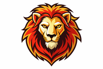 Fototapeta premium create a lion logo on white background.