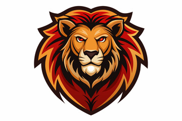 Fototapeta premium create a lion logo on white background.