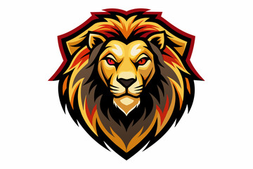 create a lion logo on white background.