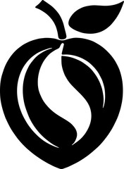 Plum fruit icon isolated on white background	