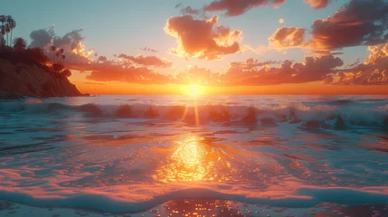 Foto op Canvas Sunset at Laguna Beach, Orange County, California. © Matthew