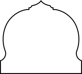 Islamic Dome Design Thin Line outline Black silhouettes Design pictogram symbol visual illustration