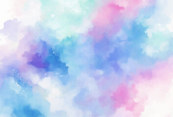 Abstract light blue watercolor for background, Colorful watercolor